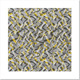 Abstract zebra yellow Posters and Art